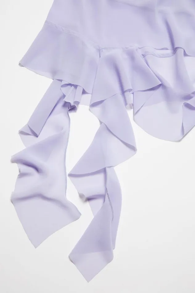 Acne Studios Ruffle Strap Dress Lilac Purple Women Dresses Acne Studios Ruffle Strap Dress Lilac Purple Women Dresses