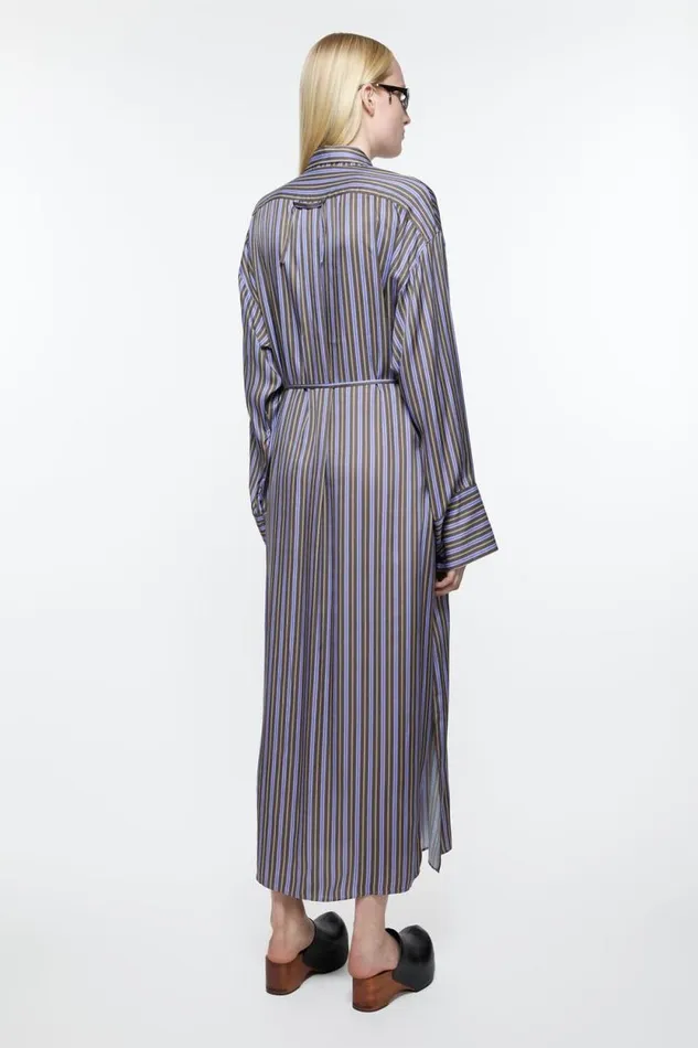 Acne Studios Shirt Dress Purpleanthracite Grey Women Dresses Acne Studios Shirt Dress Purpleanthracite Grey Women Dresses