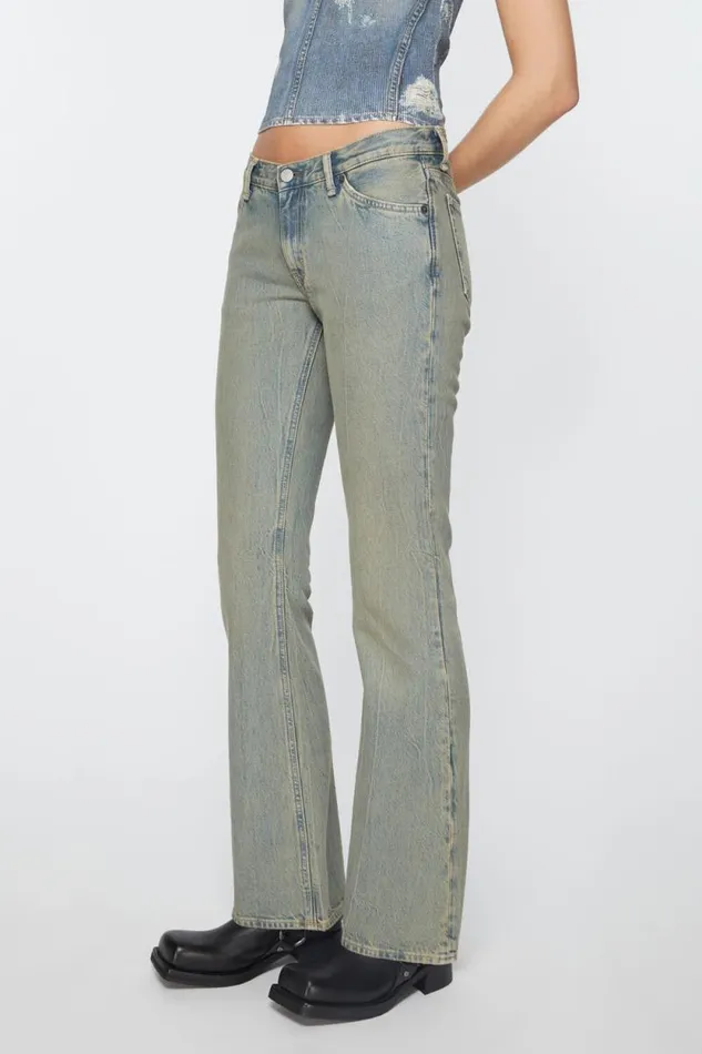 Acne Studios Slim Fit Jeans 8211 2005 Bluebeige Women Jeans