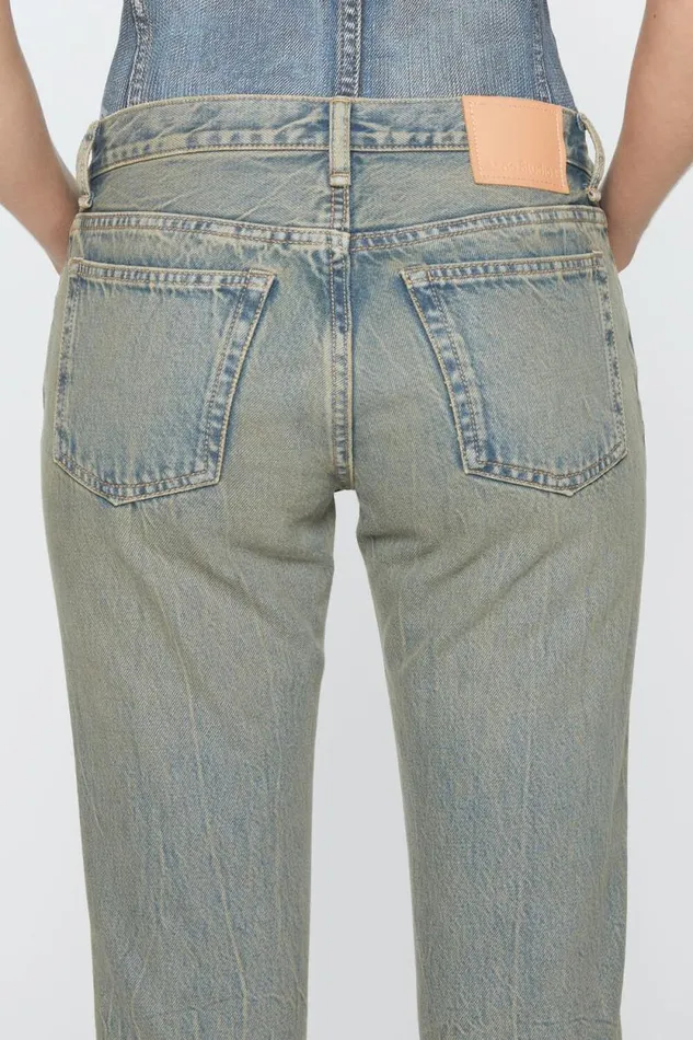 Acne Studios Slim Fit Jeans 8211 2005 Bluebeige Women Jeans