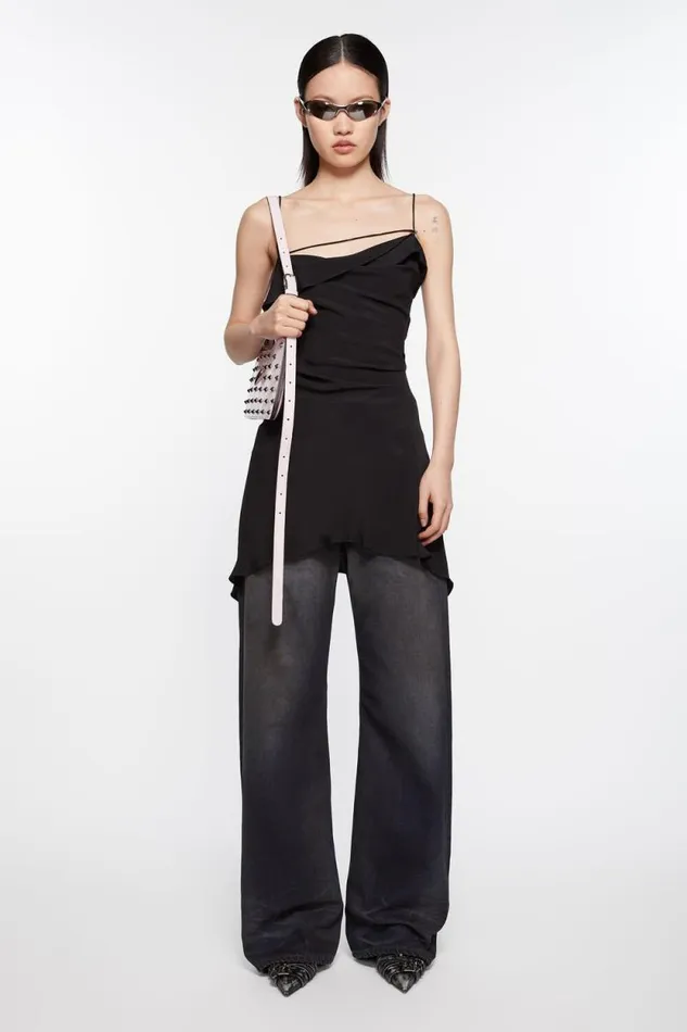 Acne Studios Strap Dress Black Women Dresses Acne Studios Strap Dress Black Women Dresses