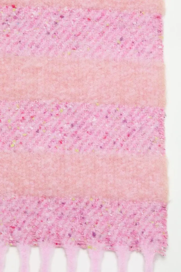 Acne Studios Stripe Alpaca Scarf 8211 Narrow Bright Pinkold Pink Men Scarves