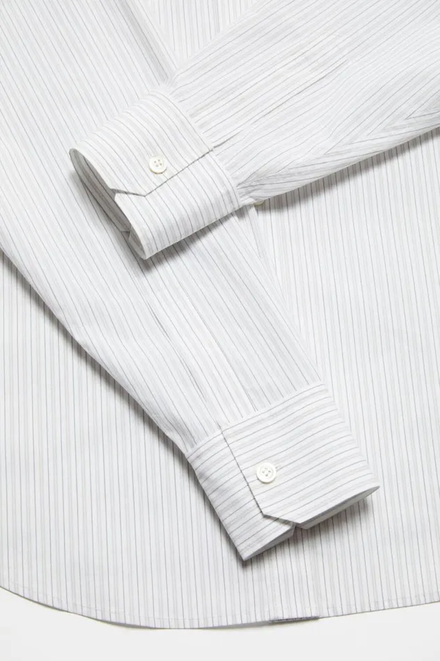 Acne Studios Stripe Shirt Olive Greenwhite Women Shirts and Blouses Acne Studios Stripe Shirt Olive Greenwhite Women Shirts and Blouses