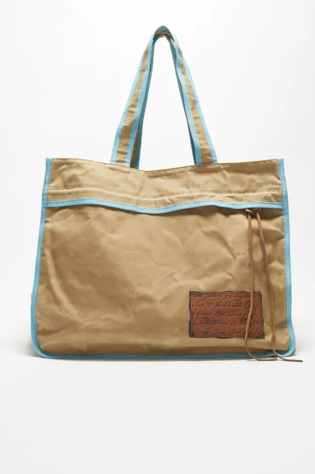 Acne Studios Tote Bag Beigeblue Women Bags