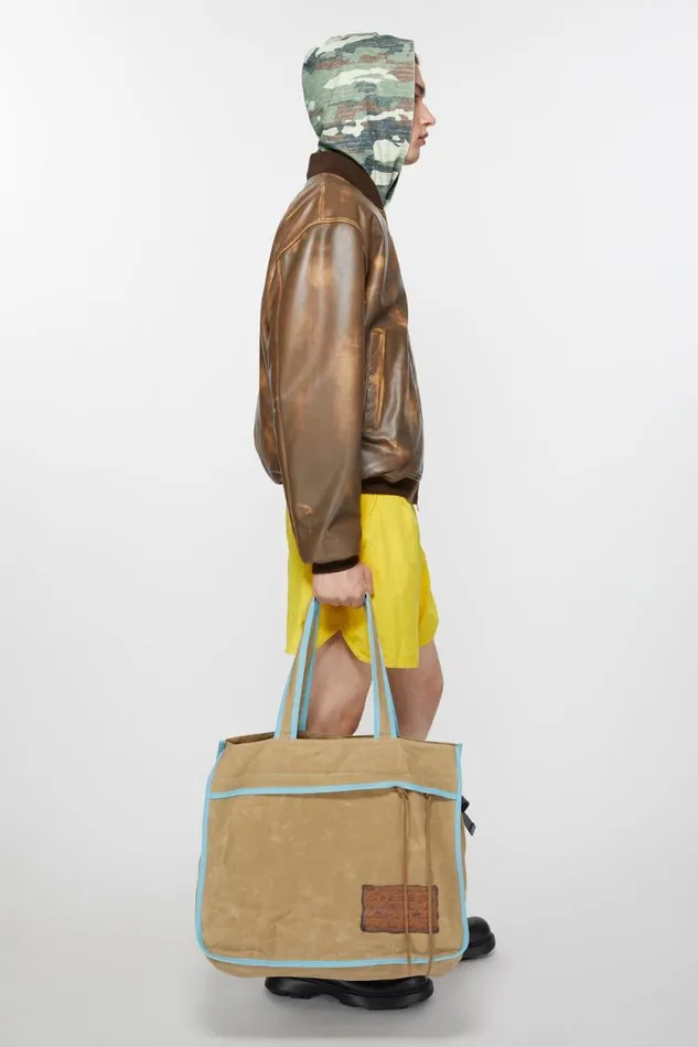 Acne Studios Tote Bag Beigeblue Women Bags