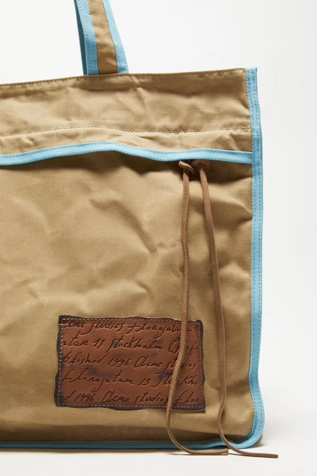 Acne Studios Tote Bag Beigeblue Women Bags