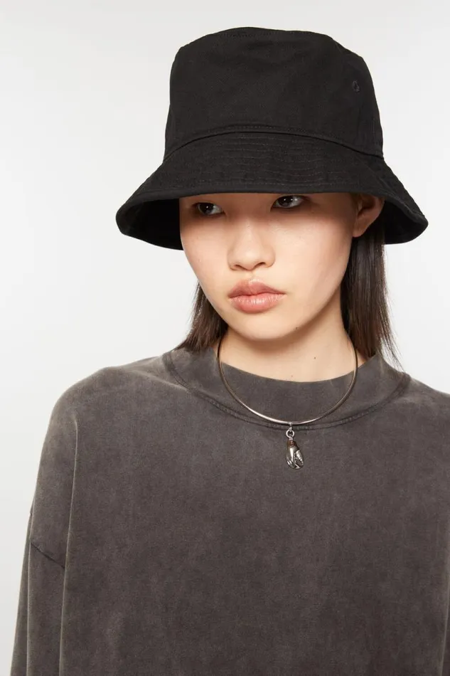 Acne Studios Twill Bucket Hat Black Women Hats