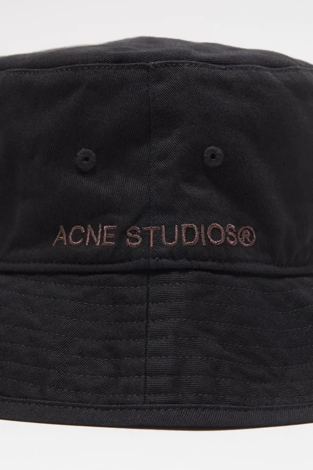 Acne Studios Twill Bucket Hat Black Women Hats