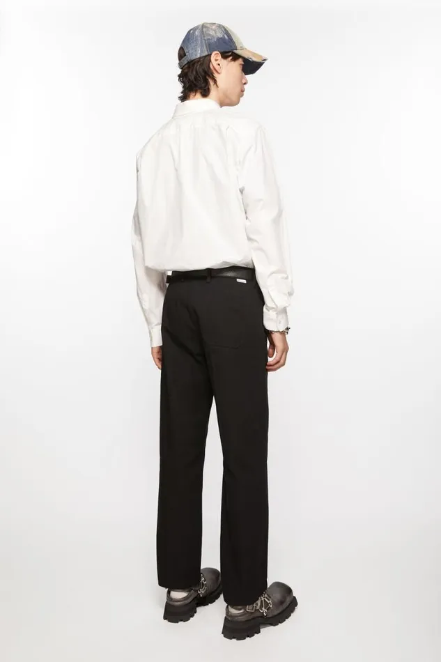 Acne Studios Twill Cottonblend Trousers Black Men Trousers Acne Studios Twill Cottonblend Trousers Black Men Trousers