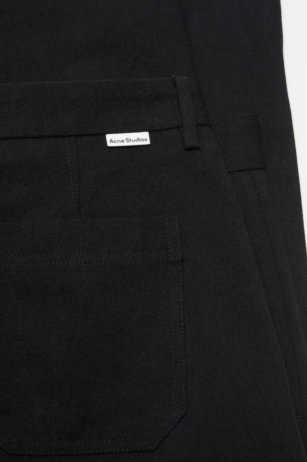 Acne Studios Twill Cottonblend Trousers Black Men Trousers Acne Studios Twill Cottonblend Trousers Black Men Trousers