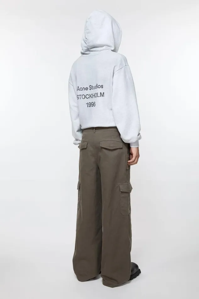 Acne Studios Twill Trousers Khaki Green Men Trousers