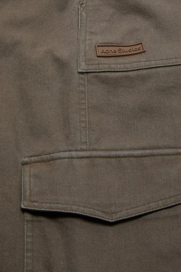 Acne Studios Twill Trousers Khaki Green Men Trousers