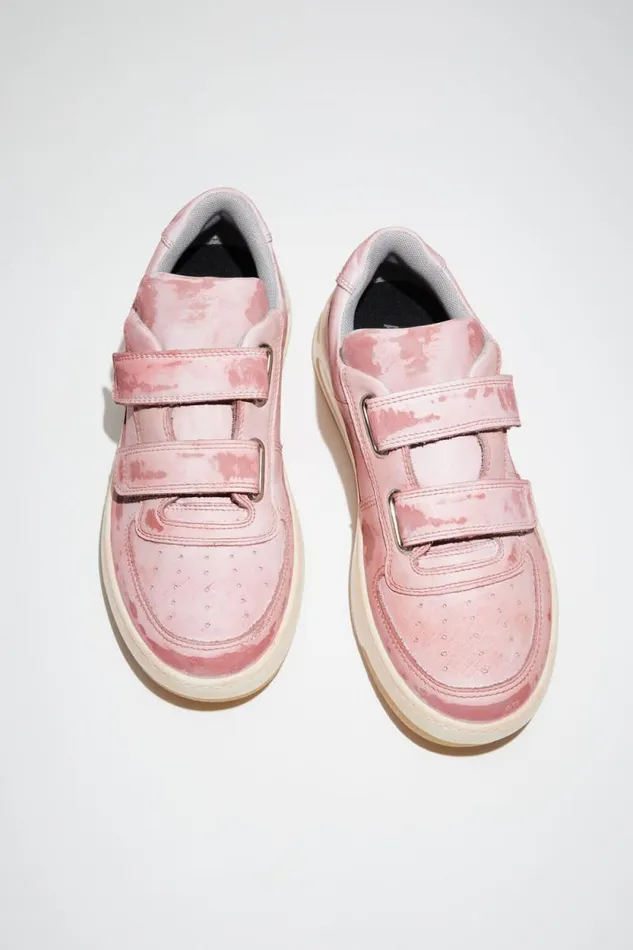 Acne Studios Velcro Strap Sneakers Antique Pink Women Shoes Acne Studios Velcro Strap Sneakers Antique Pink Women Shoes
