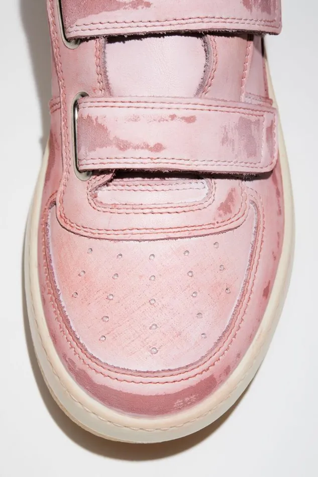 Acne Studios Velcro Strap Sneakers Antique Pink Women Shoes Acne Studios Velcro Strap Sneakers Antique Pink Women Shoes
