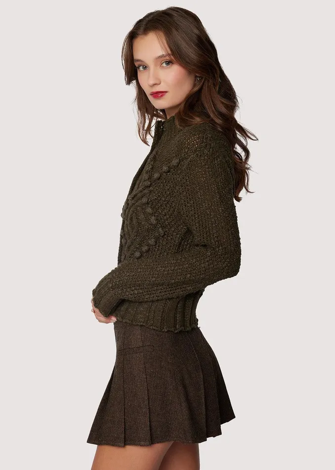 Adelina Cardigan Green Women Lost Wander Sweaters