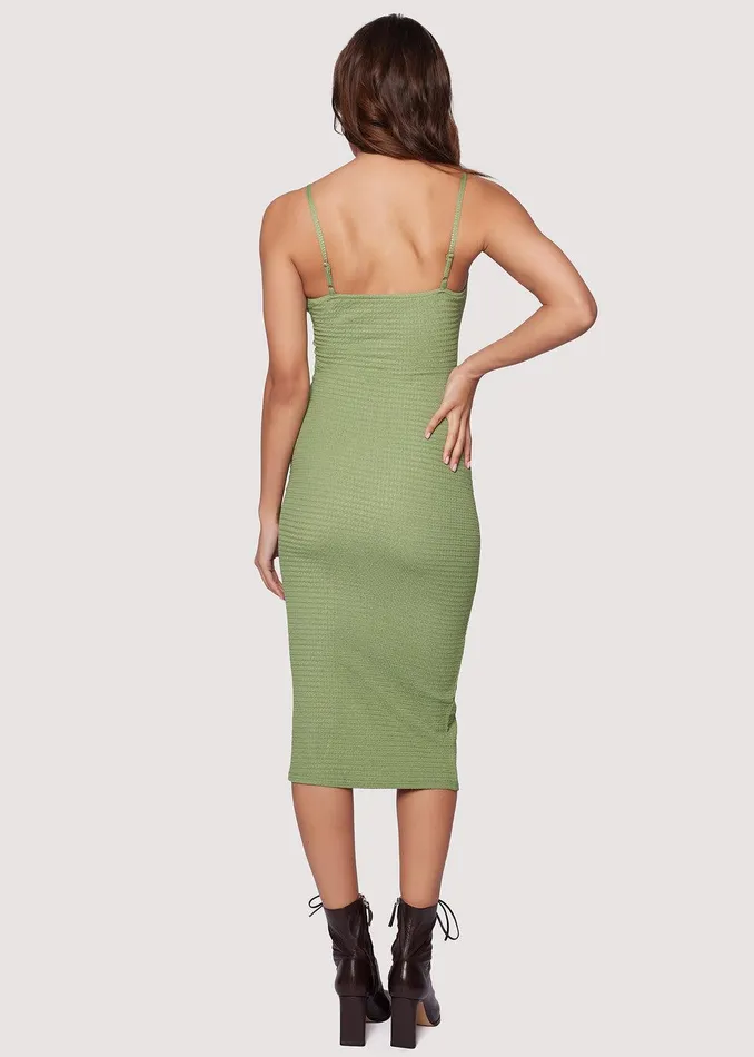 Agave Nectar Midi Dress Green Women Lost Wander Dresses