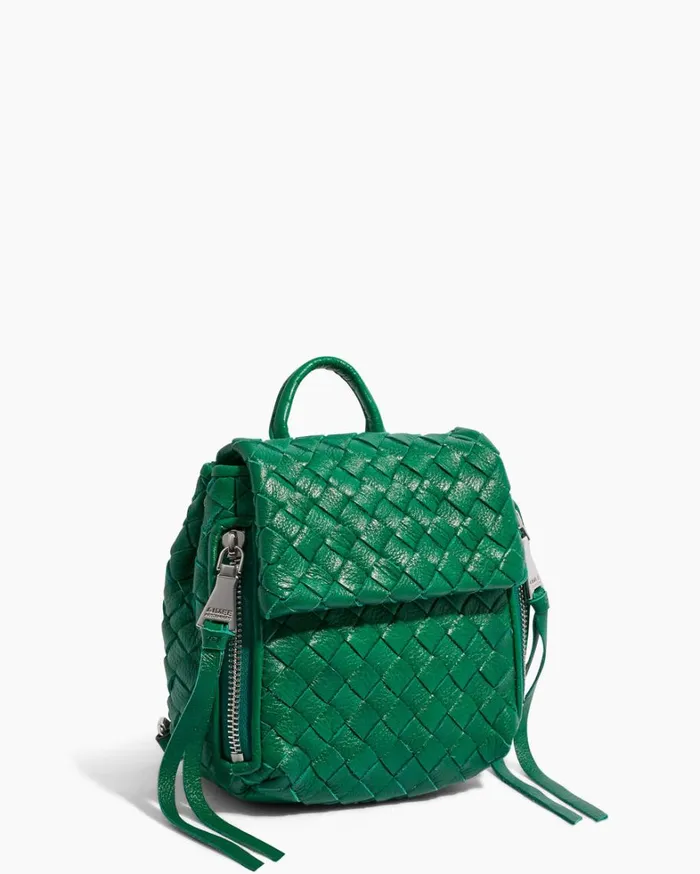 Aimee Kestenberg Backpacks Women Bali Mini Backpack Kelly Green Woven