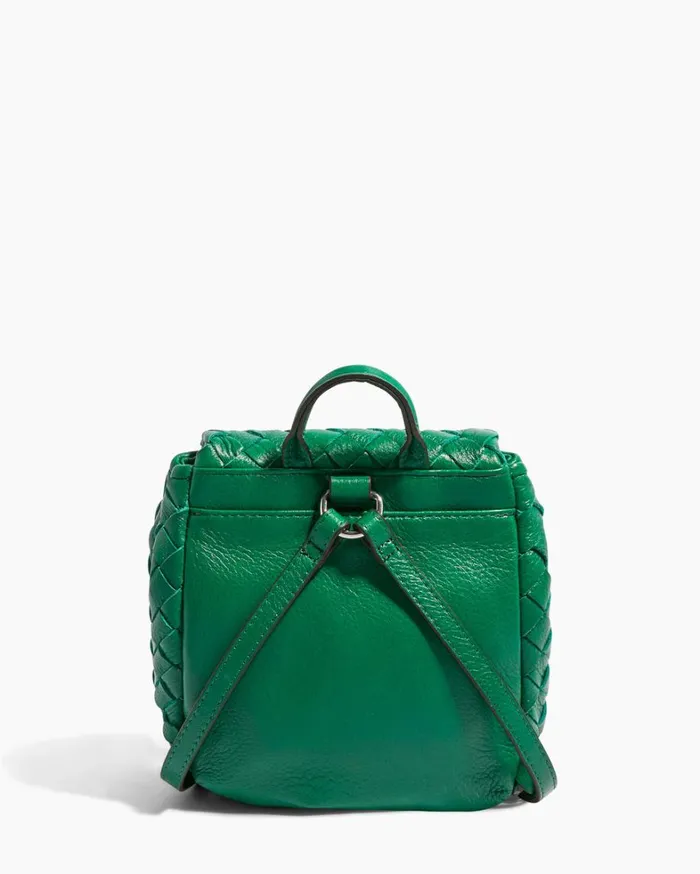 Aimee Kestenberg Backpacks Women Bali Mini Backpack Kelly Green Woven