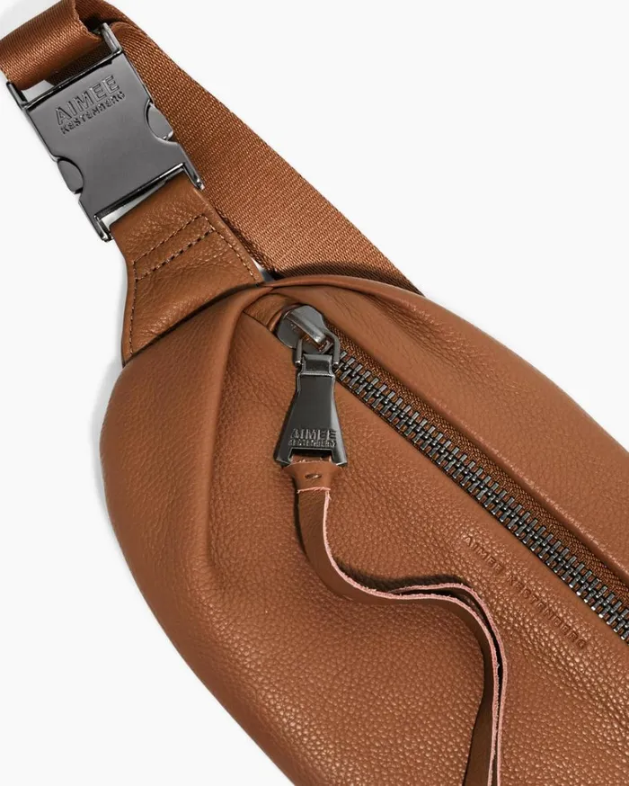 Aimee Kestenberg Bum Bags and Belt Bags Women Milan Bum Bag Chestnut With Gunmetal