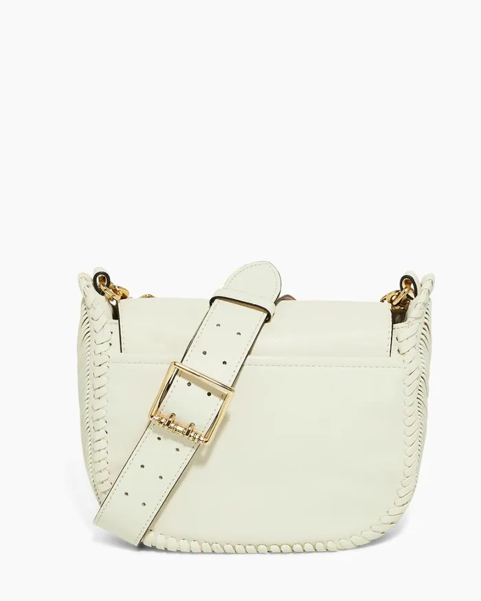 Aimee Kestenberg Crossbody Bags Women All For Love Saddle Crossbody Vanilla Leaf Embroidery
