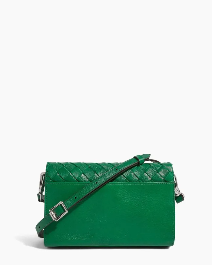 Aimee Kestenberg Crossbody Bags Women Bali Wallet Crossbody Kelly Green Woven