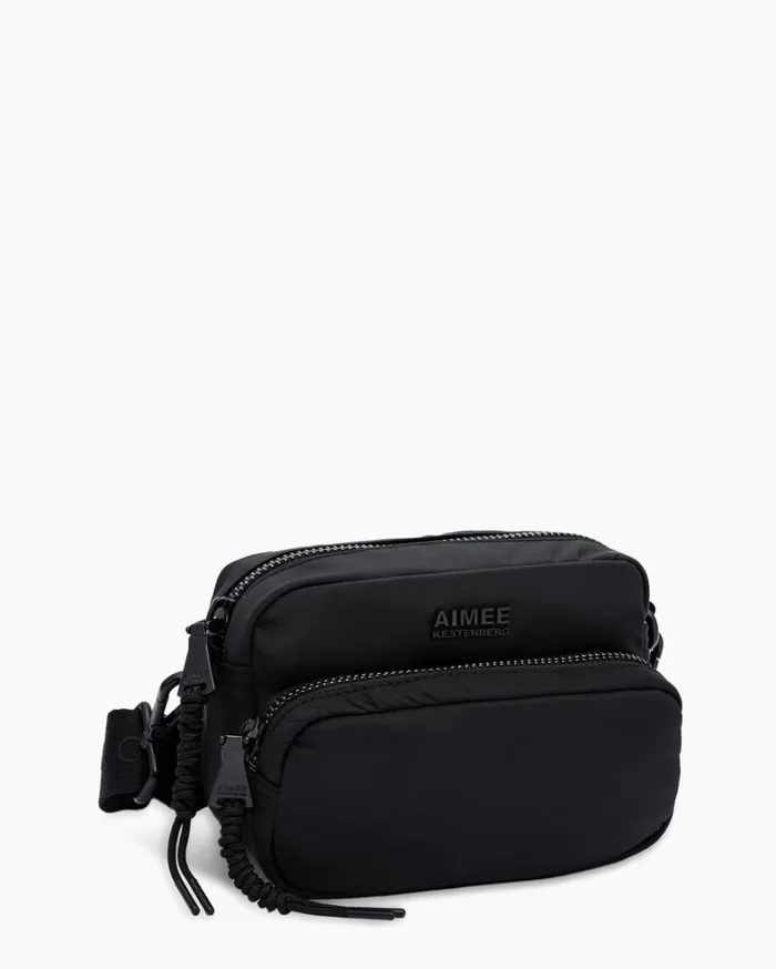 Aimee Kestenberg Crossbody Bags Women Nylon Camera Crossbody Black With Shiny Black