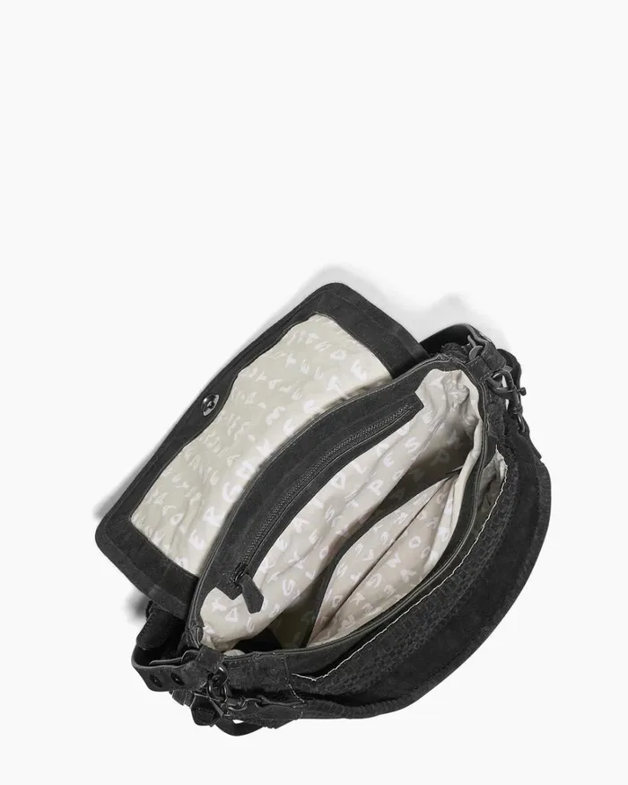 Aimee Kestenberg Satchels Women Woven All For Love Convertible Shoulder Black Suede