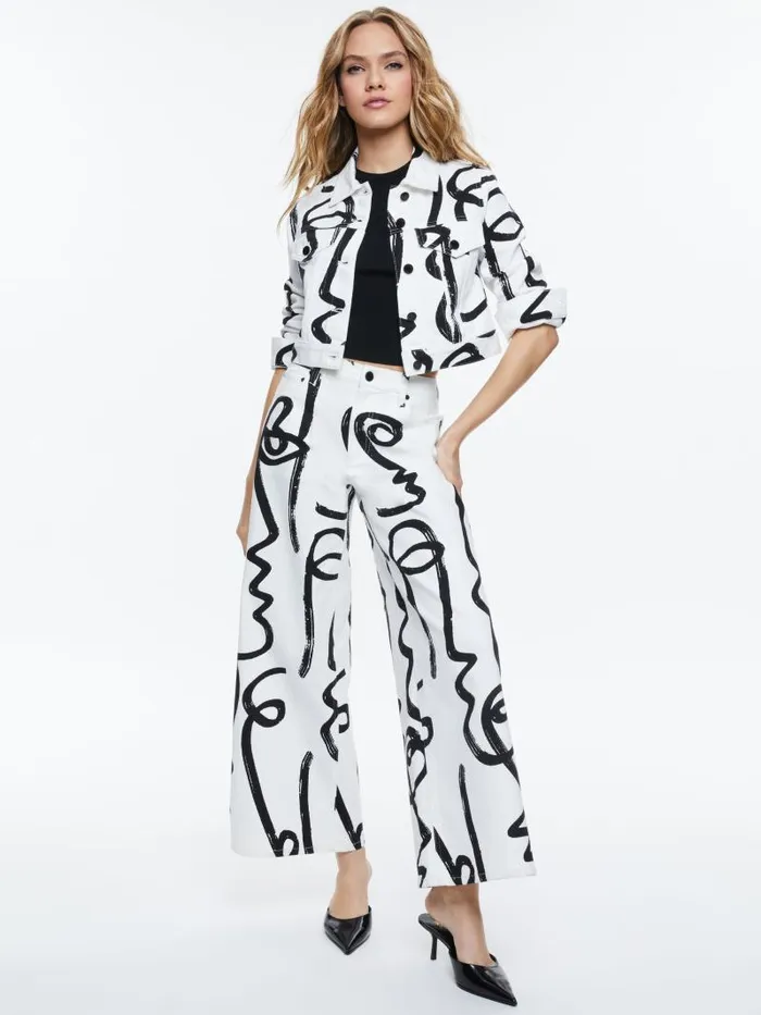 Alice Olivia AO X KOKETIT CHLOE BOXY CROPPED JACKET Around The World Women Jackets Coats