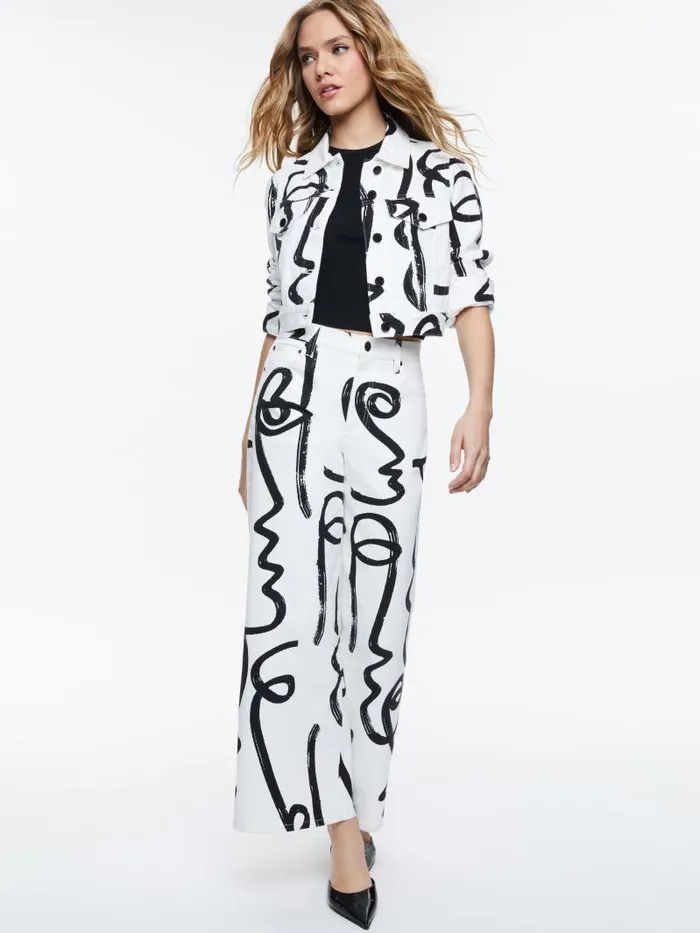 Alice Olivia AO X KOKETIT CHLOE BOXY CROPPED JACKET Around The World Women Jackets Coats