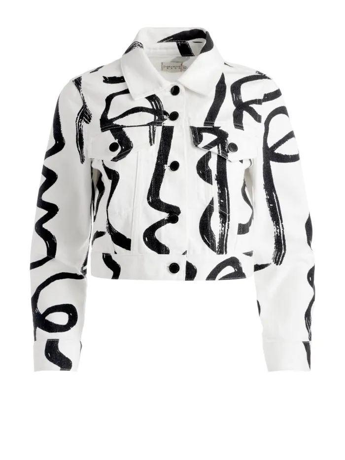Alice Olivia AO X KOKETIT CHLOE BOXY CROPPED JACKET Around The World Women Jackets Coats