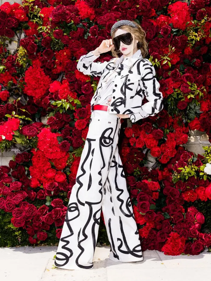 Alice Olivia AO X KOKETIT CHLOE BOXY CROPPED JACKET Around The World Women Jackets Coats