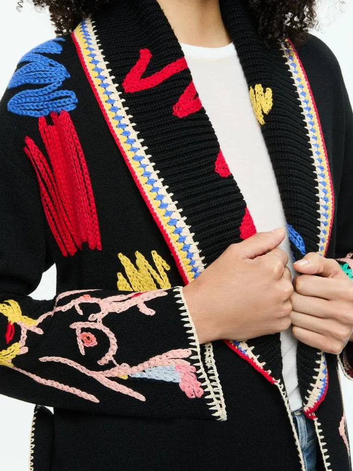 Alice Olivia AO X TOM WESSELMANN ASTRID CARDIGAN Natural Beauty Women Sweaters