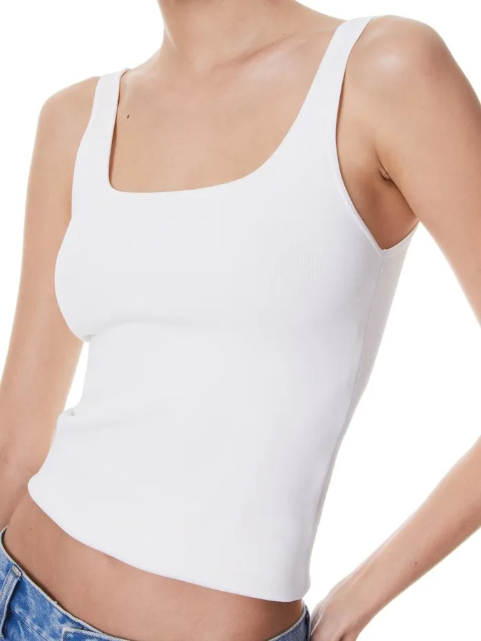Alice Olivia DARYN SCULPTING TANK Black Women Tops