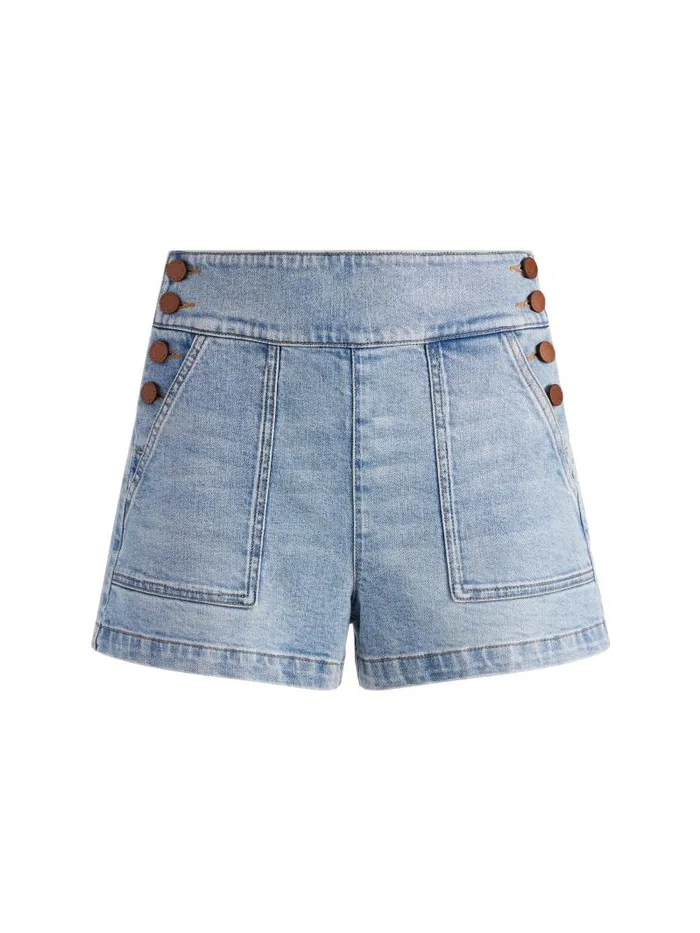 Alice Olivia DONALD JEAN SHORT Rockstar Blue Women Shorts