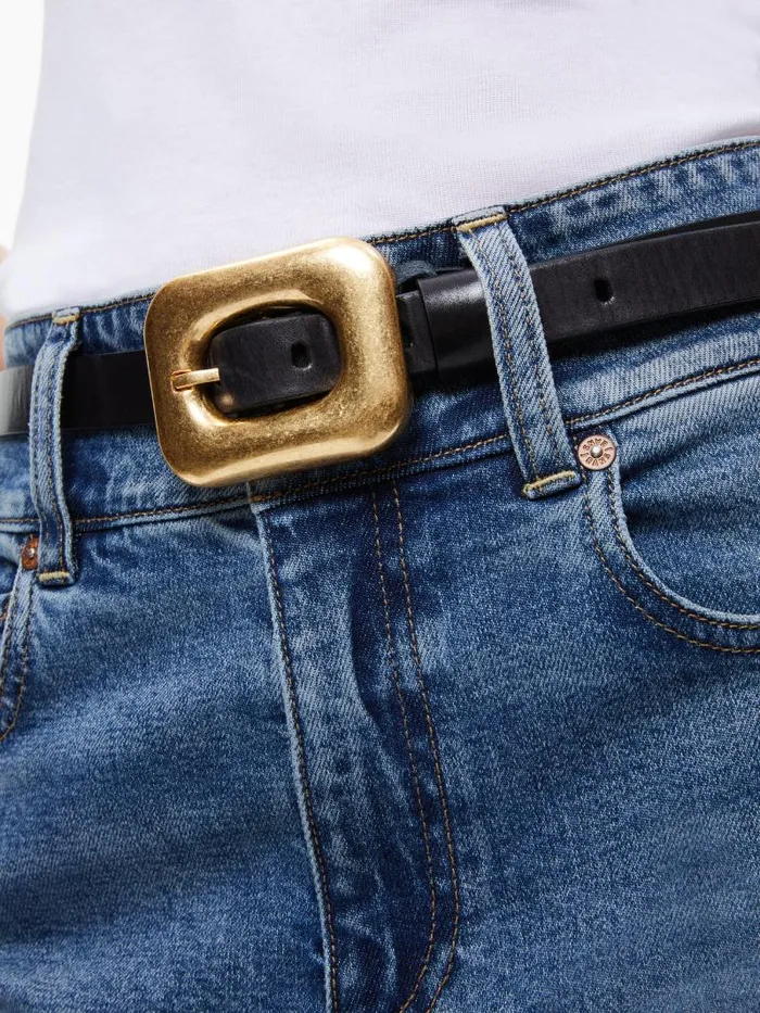 Alice Olivia LETTY BUCKLE BELT Blackgold Women Accessories