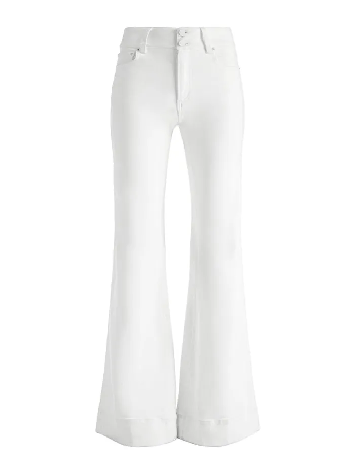 Alice Olivia MISSA 5 POCKET HIGH RISE WIDE LEG JEAN Black Women Jeans