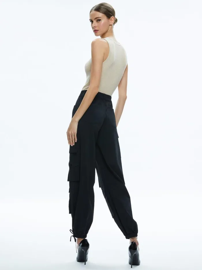 Alice Olivia TONITA RIBBED TANK Almond Women Tops