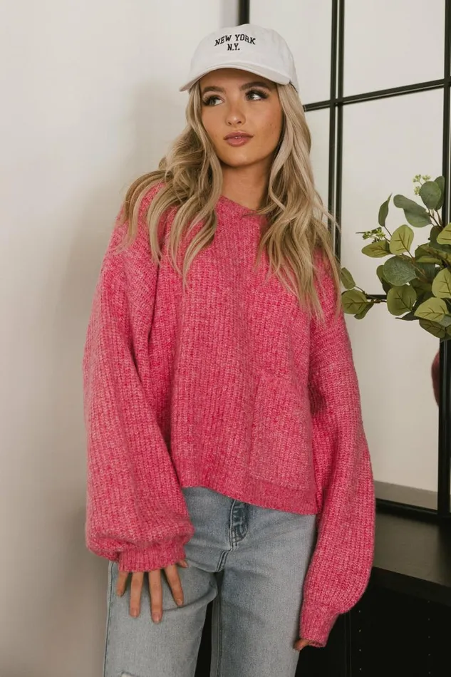 Aliyah Knit Sweater In Pink Pink Women Bohme Sweaters