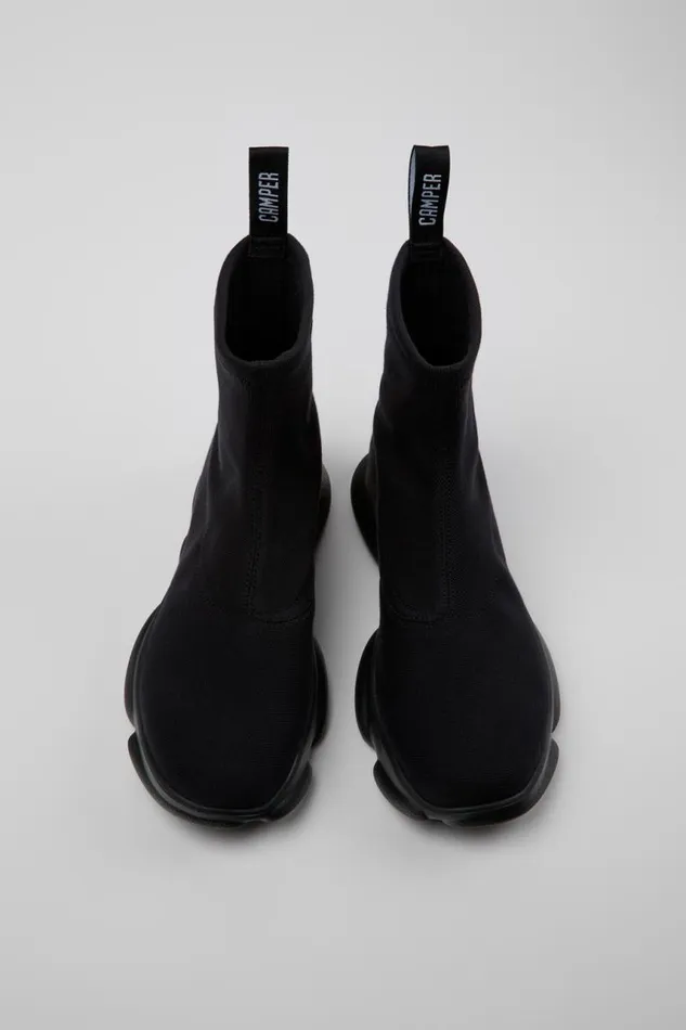 Ankle Boots Men Camper Karst Black TENCEL Lyocell And Recycled PET Mid Boots