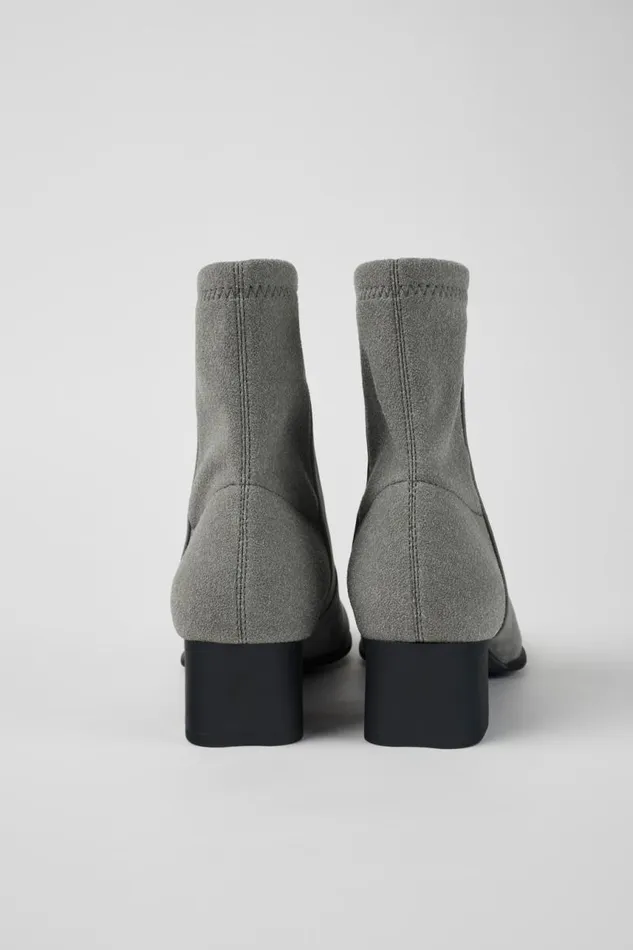Ankle Boots Women Camper Katie Gray Nubuck Heeled Boots Ankle Boots Women Camper Katie Gray Nubuck Heeled Boots