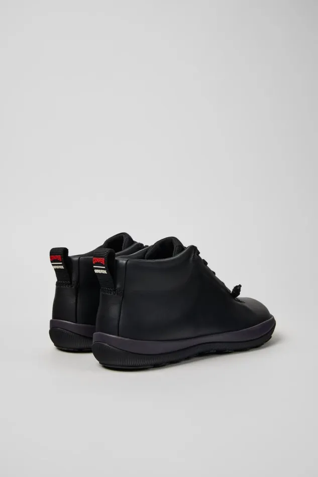 Ankle Boots Women Camper Peu Pista GORETEX Black Leather And Textile Ankle Boots