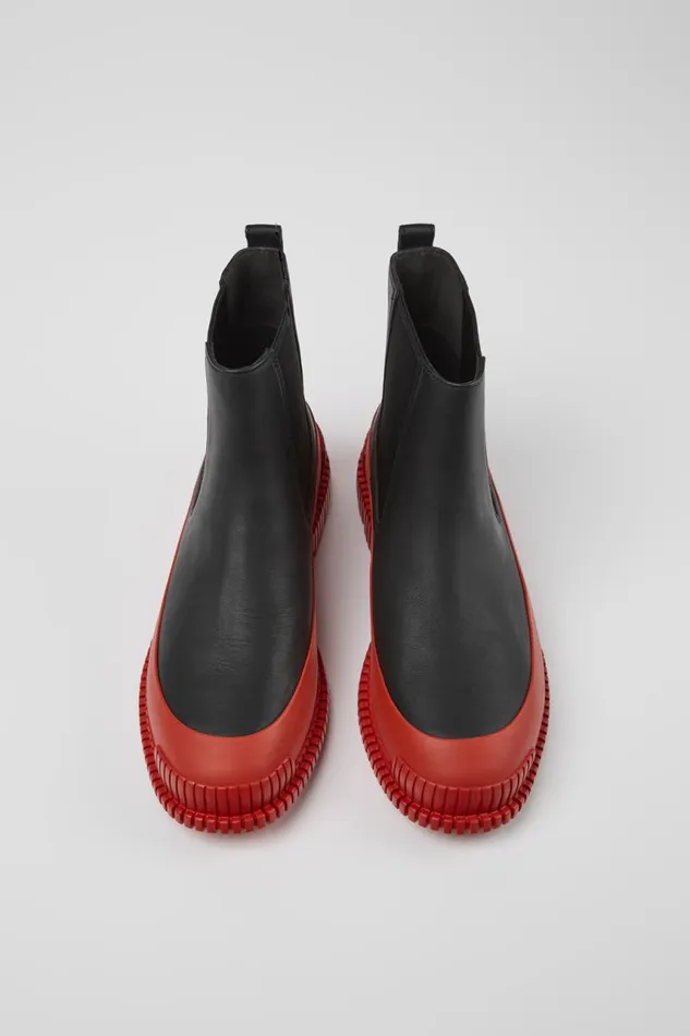 Ankle Boots Women Camper Pix Red And Black Leather Chelsea Boot Ankle Boots Women Camper Pix Red And Black Leather Chelsea Boot