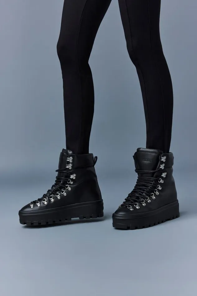 Ankle Boots Women Mackage BAINW Leather Midcalf Laceup Boots Black Ankle Boots Women Mackage BAINW Leather Midcalf Laceup Boots Black