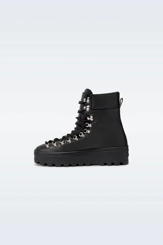 Ankle Boots Women Mackage BAINW Leather Midcalf Laceup Boots Black Ankle Boots Women Mackage BAINW Leather Midcalf Laceup Boots Black