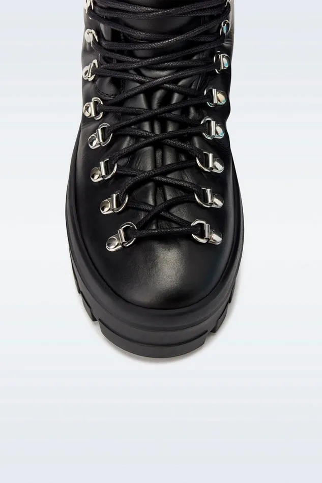 Ankle Boots Women Mackage BAINW Leather Midcalf Laceup Boots Black Ankle Boots Women Mackage BAINW Leather Midcalf Laceup Boots Black