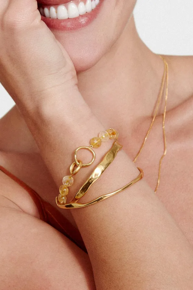 Atlas Cuff Yellow Gold Women Chan Luu Bracelets