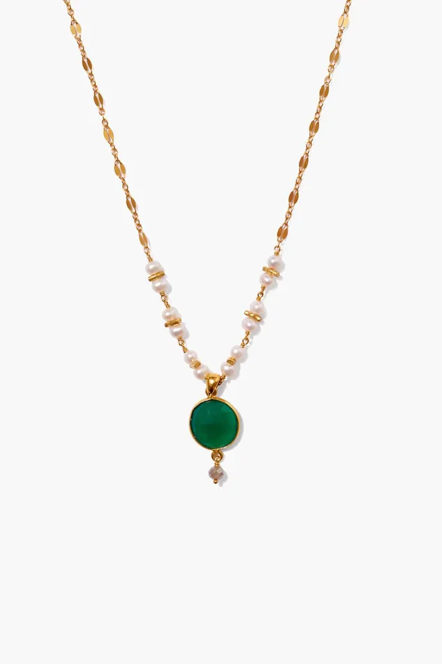 Aventurine Mix And Pearl Penina Pendant Necklace Women Chan Luu Necklaces