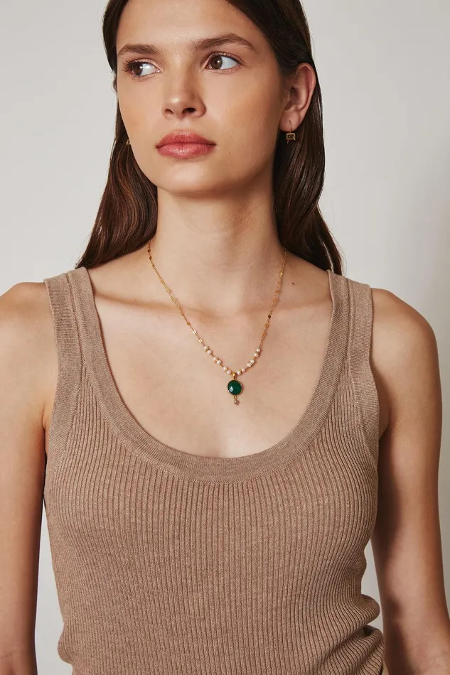Aventurine Mix And Pearl Penina Pendant Necklace Women Chan Luu Necklaces