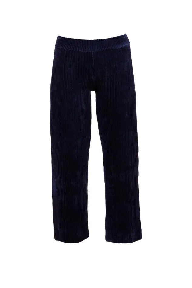 Avenue Montaigne ALEX Corduroy Navy Women Pants