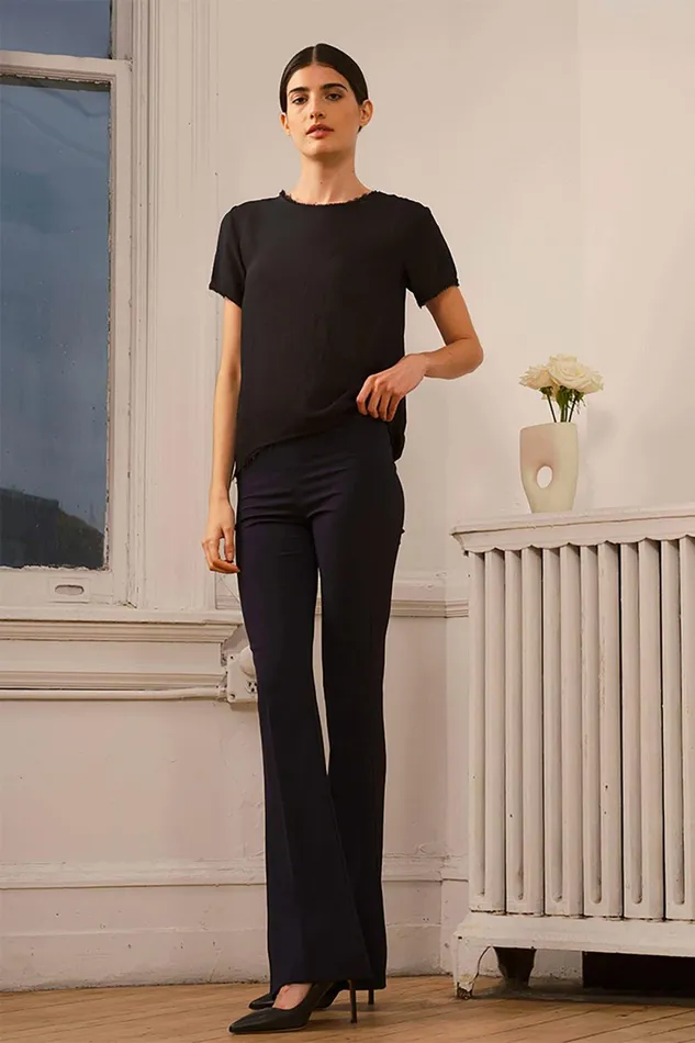 Avenue Montaigne BELLINI Crepe Navy Women Pants